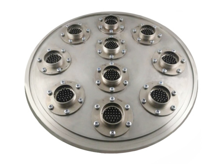 Герметичные высоковакуумные разъемы на заглушке ISO-K 250